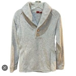 Eastern Mountain Sports Heather gray pullover sweatshirt with 2 buttons accent